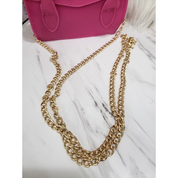 NEW MINI micro y2k Guess hot pink gold Crossbody purse bag - Picture 5 of 6